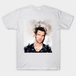 Adam Levine pop Portrait watercolour painting T-Shirt